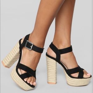 Platform heeled sandals